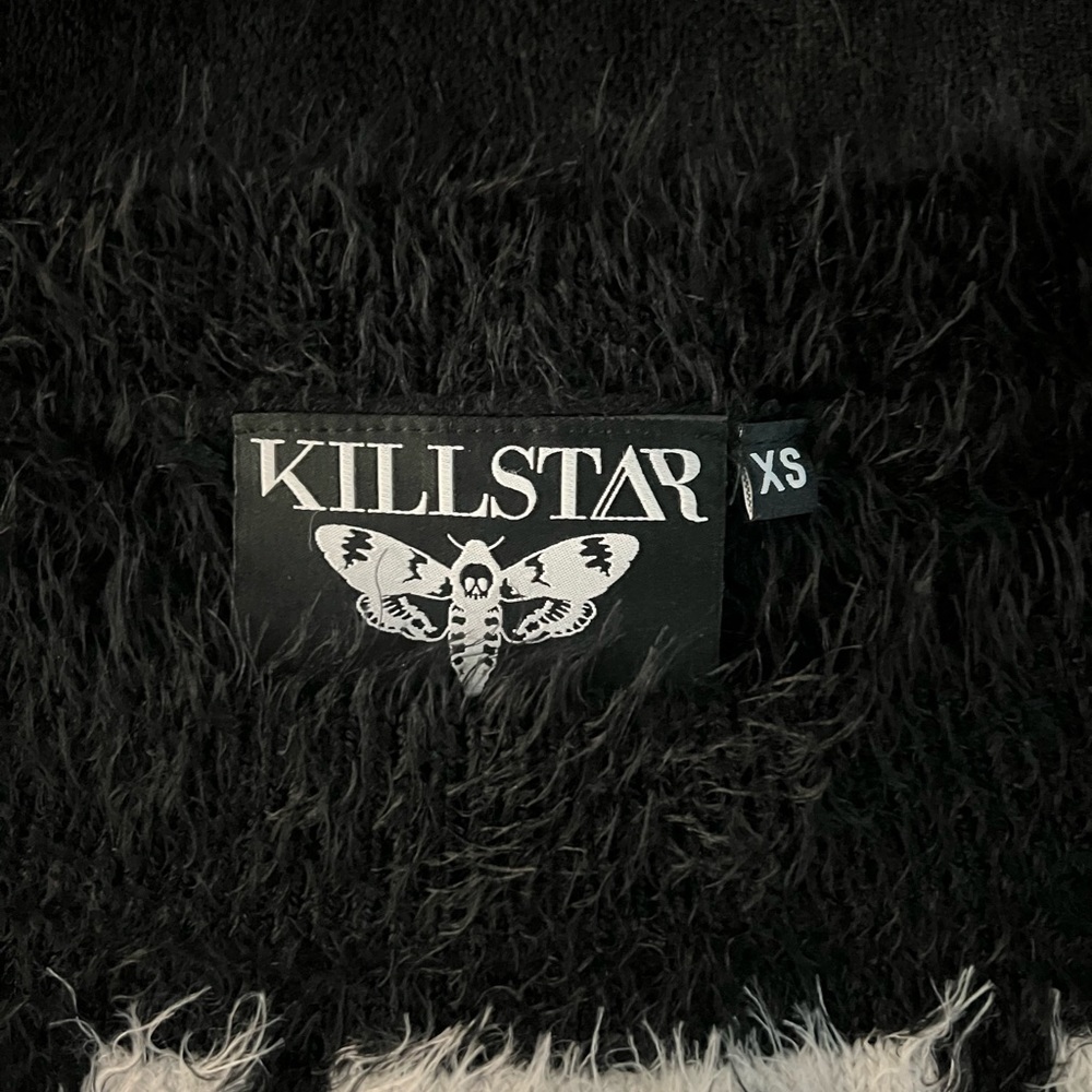 🧿BITE ME BLACK FUZZY SWEATER ⭐️KILLSTAR COSY WARM XS - Picture 4 of 4